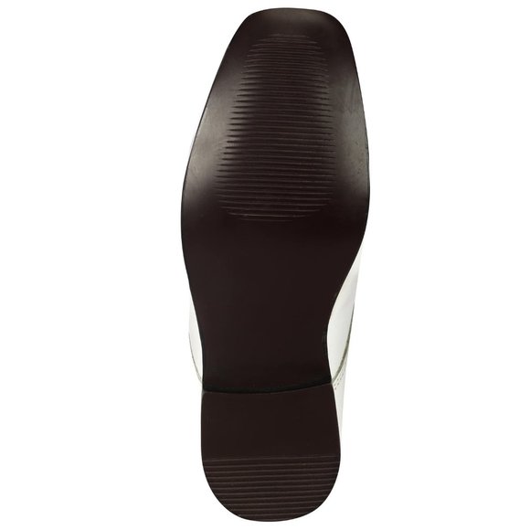 LIBERTYZENO Kid's OLIVE OSTRICH LEG / WHITE PLAIN Leather Loafers Dress Shoes - Picture 5 of 5